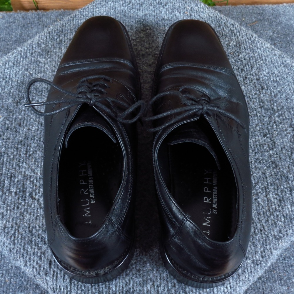 Johnston & Murphy J. Murphy Mens Cap Toe Derby Size 9M Formal Dress Shoe Black - Picture 6 of 9